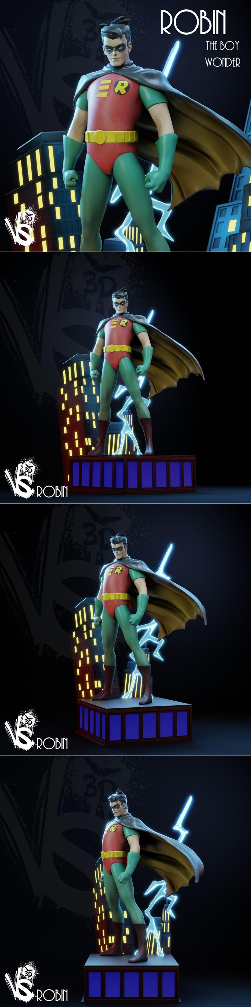 VS3D – 机器人模型 – Robin 3D打印雕塑|VS3D – Robin – 3D Print Model STL