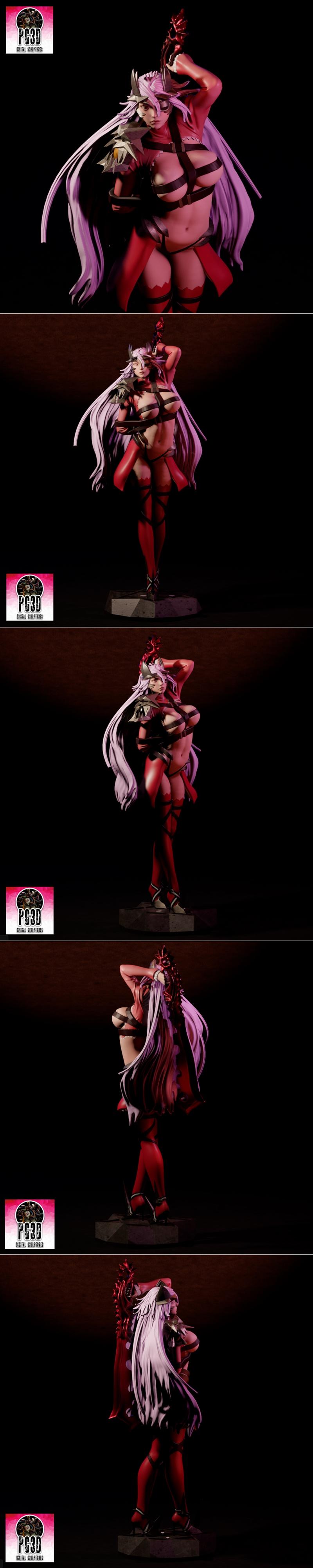 Aldra - 皇后之刃 - 3D打印模型|Aldra – Queen’s Blade – By PG3D – 3D Print Model STL
