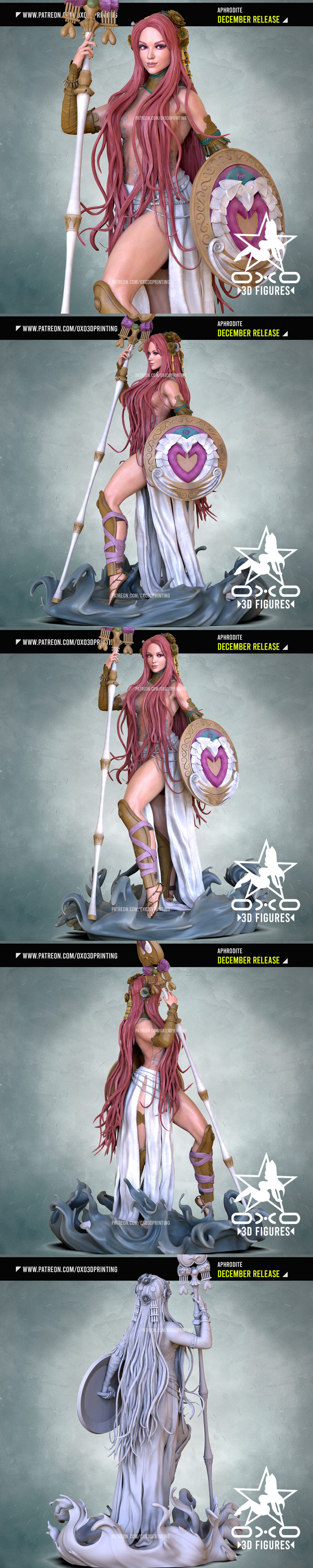 OXO3D - 亚特兰蒂斯 - 芙蕾雅 3D打印模型|OXO3D – Aphrodite – 3D Print Model