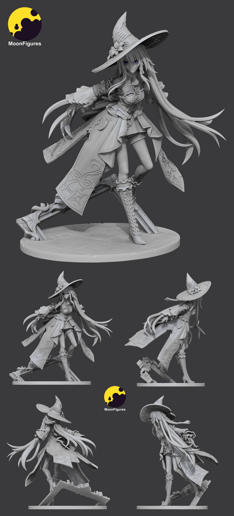 月之图腾——霍尔特——3D打印模型|MoonFigures – Honkai – Herta – 3D Print Model
