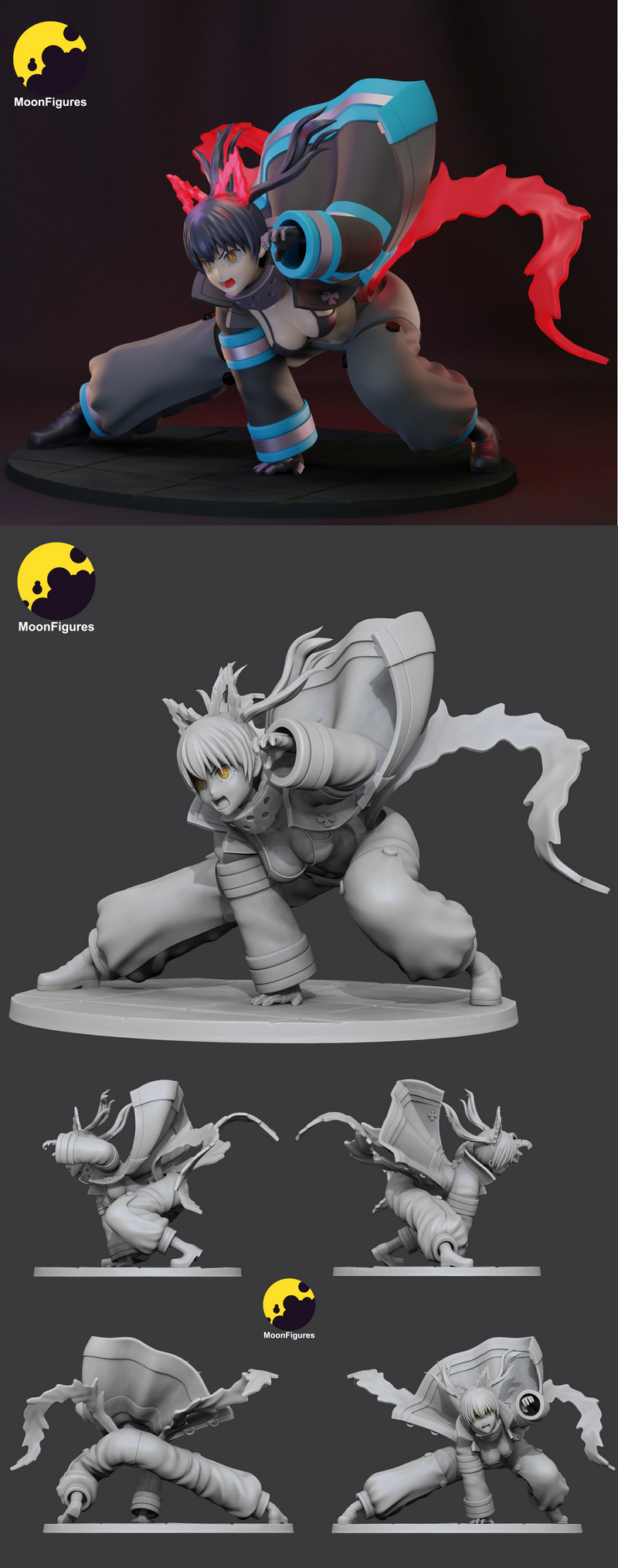 月之图腾——火影忍者——高桥忍 3D打印模型|MoonFigures – Fire Force – Tamaki Kotatsu – 3D Print Model