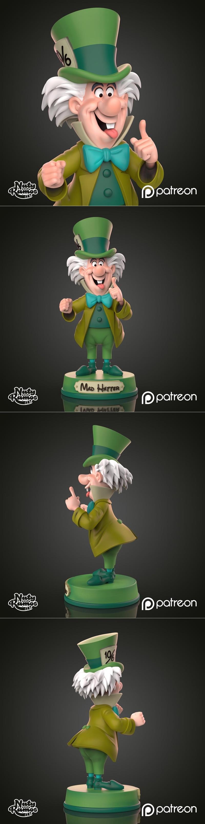 Naty Ramos 3D打印模型：疯帽匠|Naty Ramos – Mad Hatter – 3D Print Model STL