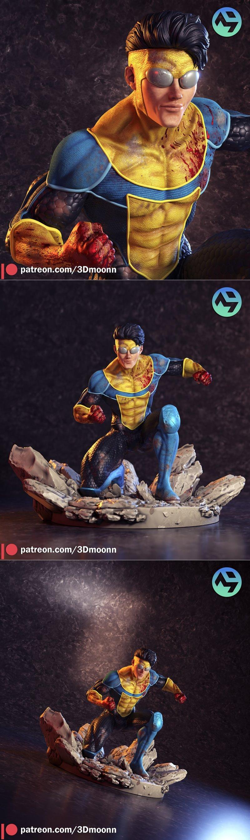3D打印模型：Invincible角色造型|3Dmoonn – Invincible – 3D Print Model STL