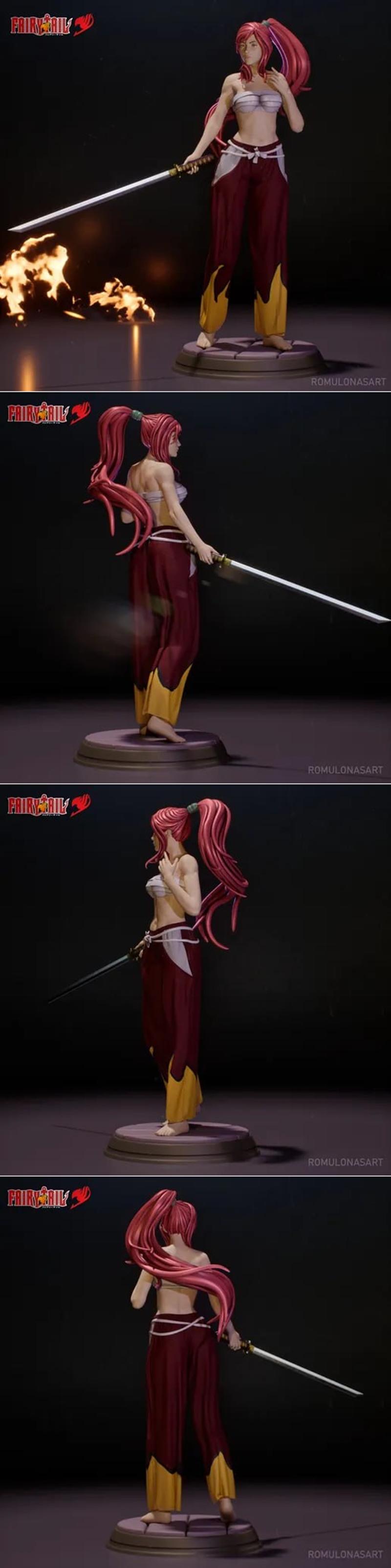 妖尾艾尔扎 3D打印模型|Erza Scarlet – Fairy Tail – Izanami Figures – 3D Print Model STL