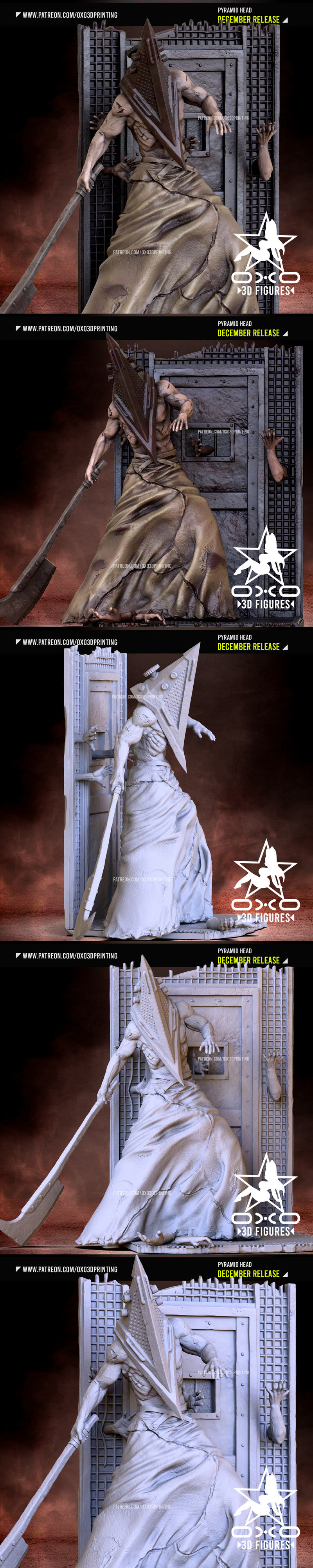 OXO3D 金字塔头 3D打印模型|OXO3D – Pyramid Head – 3D Print Model