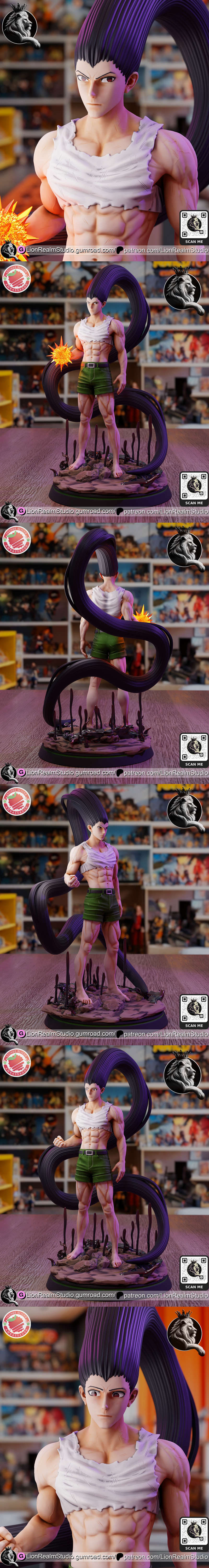 猎人之旅： Gonfreecss 3D打印模型|LionRealm Studio – Hunter X Hunter – Gon Freecss – 3D Print Model