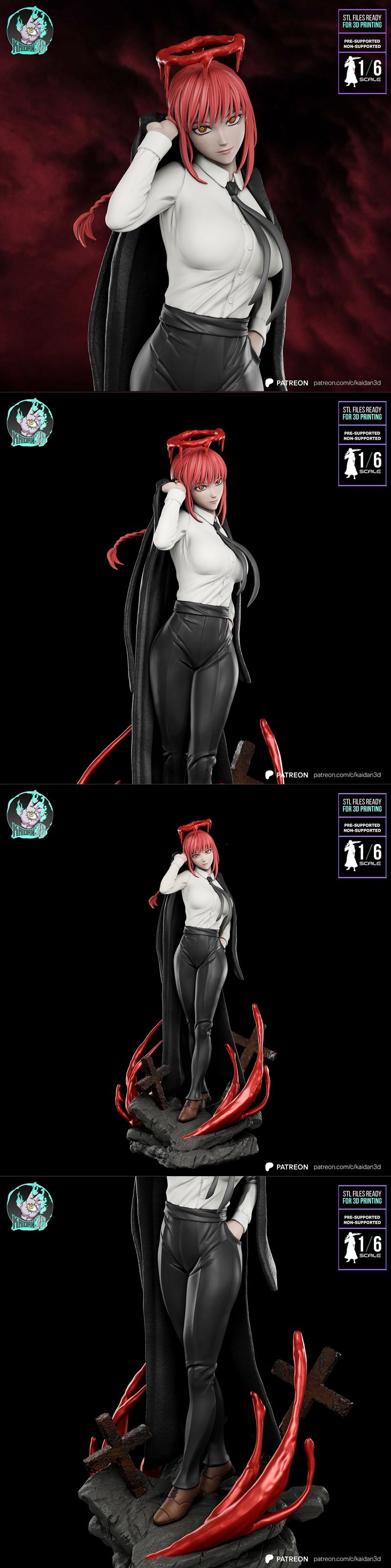 Kaidan 3D打印模型：Makima角色立体模型|Kaidan 3D – Makima – 3D Print Model STL