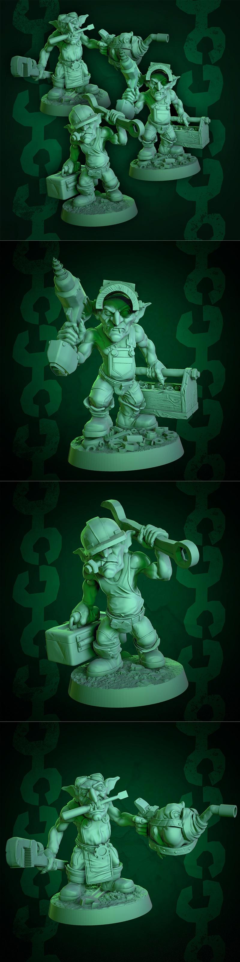 MrModulork 3D打印模型：GearGobz Kit A角色造型|MrModulork – GearGobz – Kit A – 3D Print Model STL
