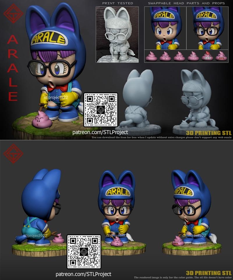 STL项目 - Arale - 3D打印模型|STL Project – Arale – 3D Print Model STL