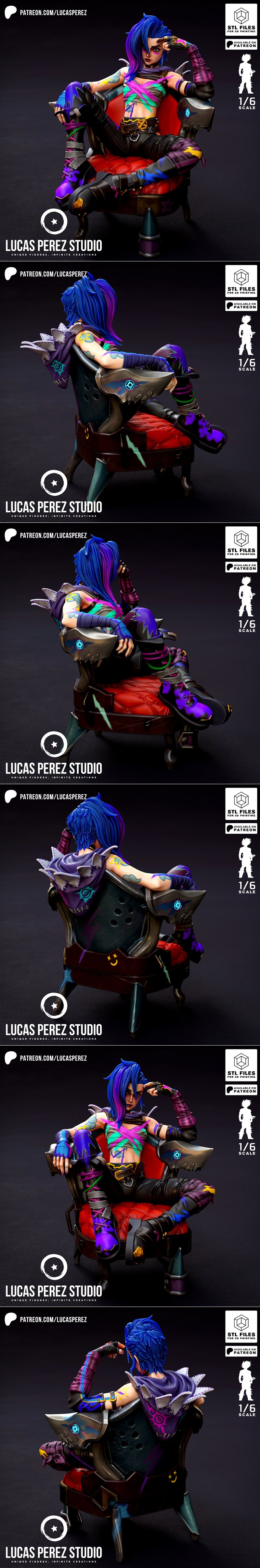 Lucas Perez Studio - Jinx - 3D打印模型|Lucas Perez Studio – Jinx – 3D Print Model STL