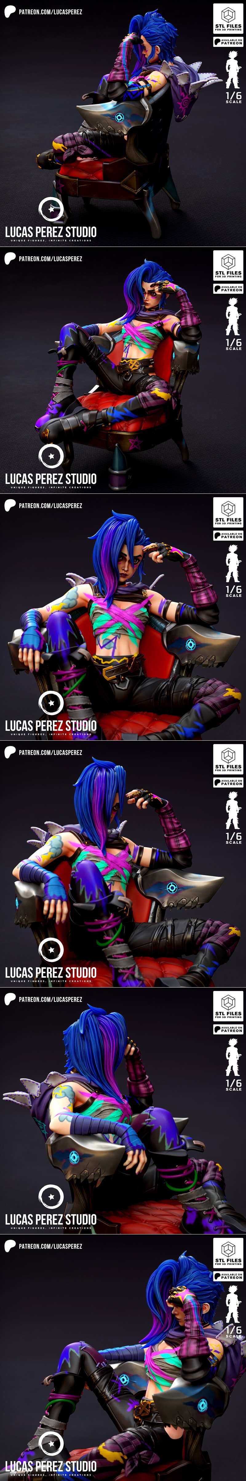 Lucas Perez Studio - Jinx - 3D打印模型|Lucas Perez Studio – Jinx – 3D Print Model STL