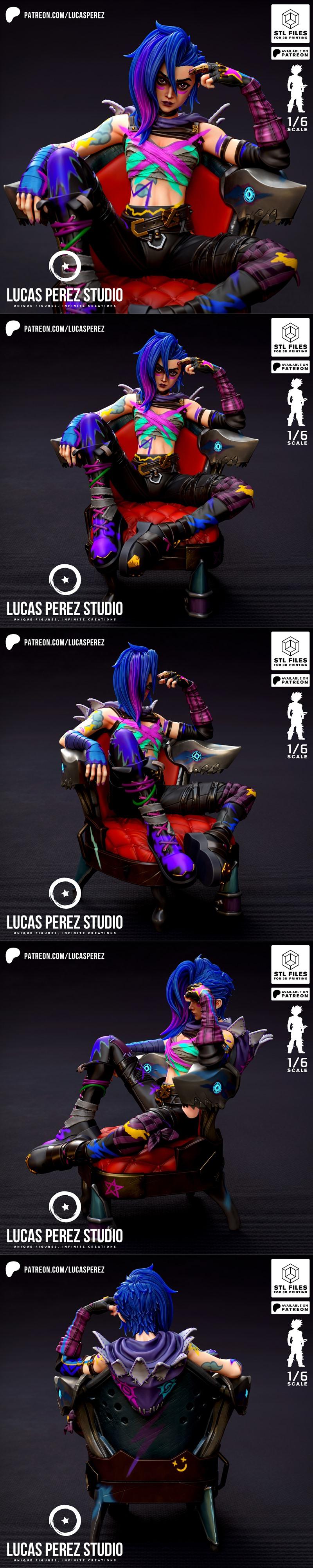 Lucas Perez Studio - Jinx - 3D打印模型|Lucas Perez Studio – Jinx – 3D Print Model STL