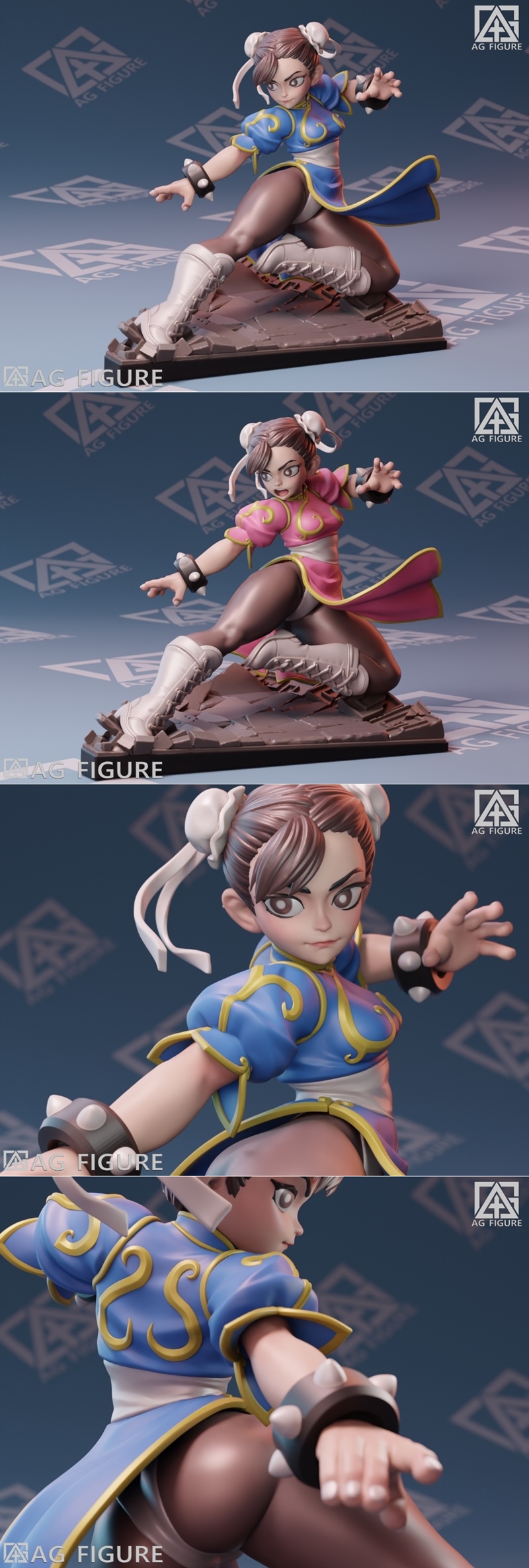 AG.figure - 史春莉 - 3D打印模型|AG.figure – Sty Chun-Li – 3D Print Model STL