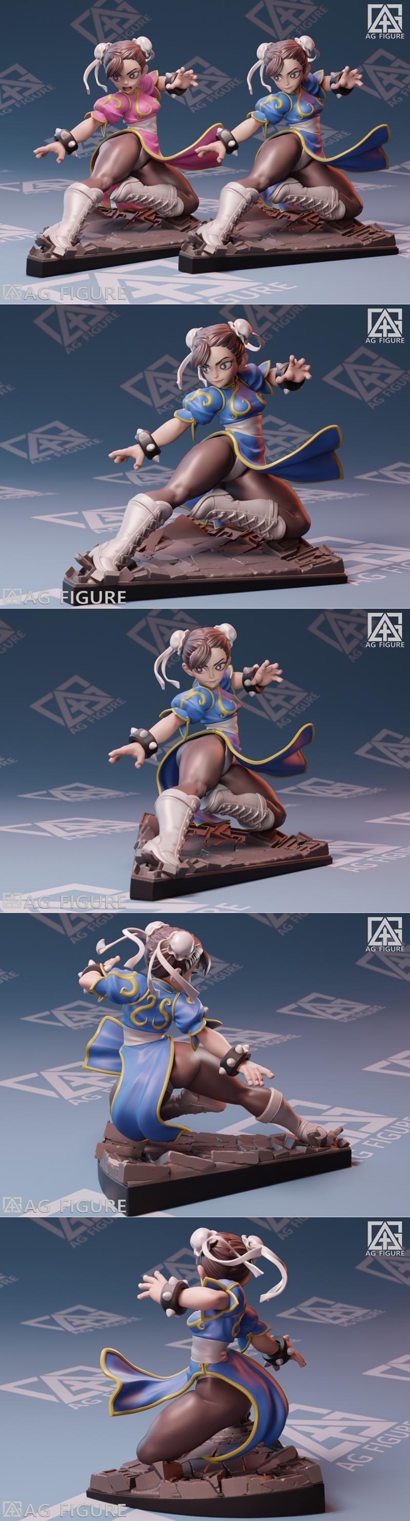AG.figure - 史春莉 - 3D打印模型|AG.figure – Sty Chun-Li – 3D Print Model STL
