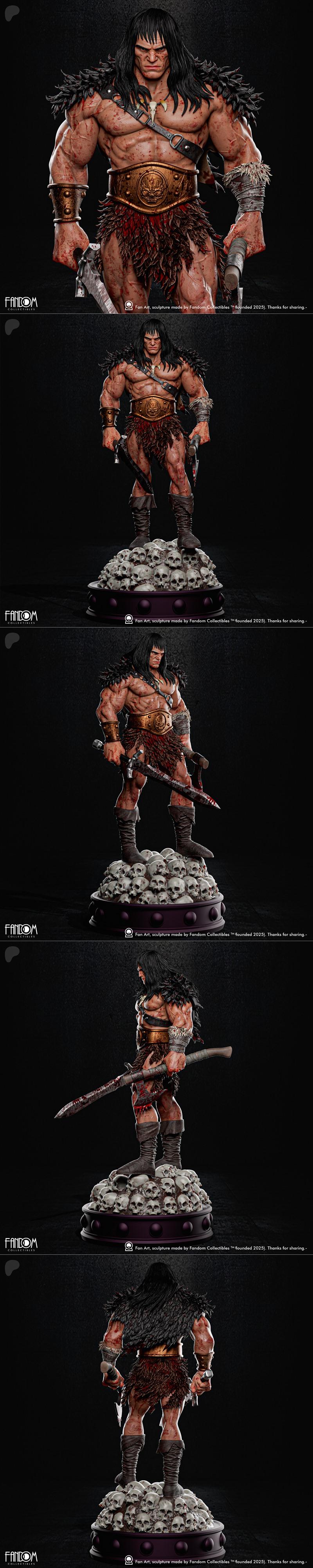 Conan之王：3D打印收藏模型|Fandom Collectibles – Conan the Barbarian – 3D Print Model STL