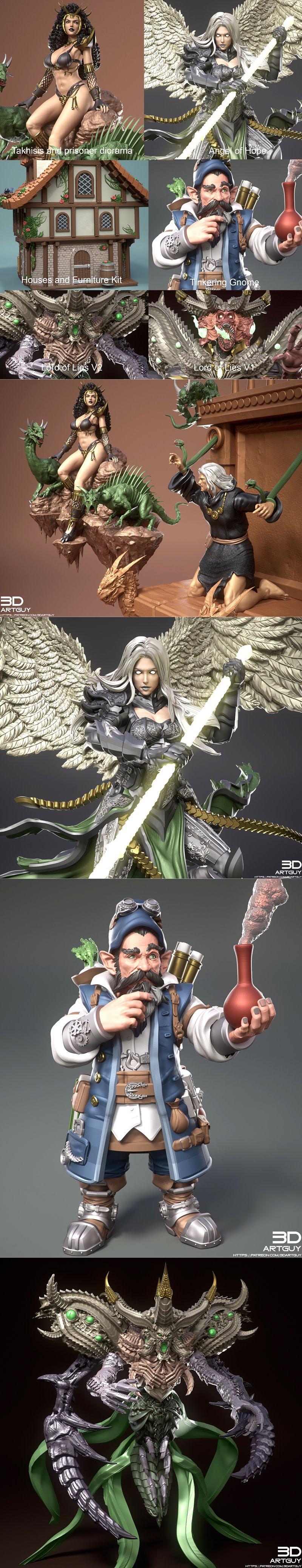 3D打印模型：幻想月2025二月 - 3D打印奇幻角色模型|3DArtGuy – Fantasy Month February 2025 – 3D Print Model STL