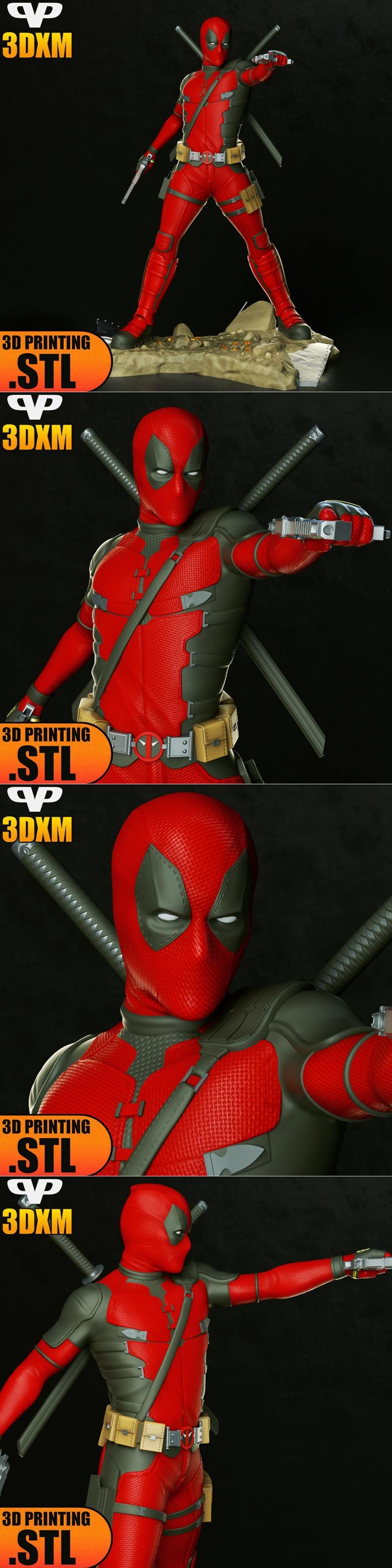 死侍 3D打印模型|Deadpool – 3D Print Model STL