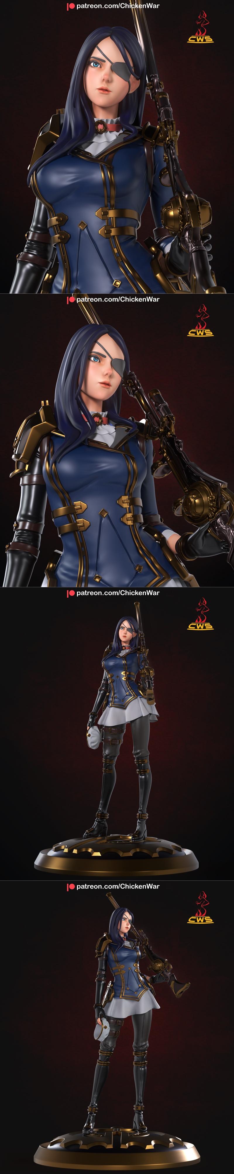 CW Studio – Arcane – Caitlyn – 3D Print Model STL