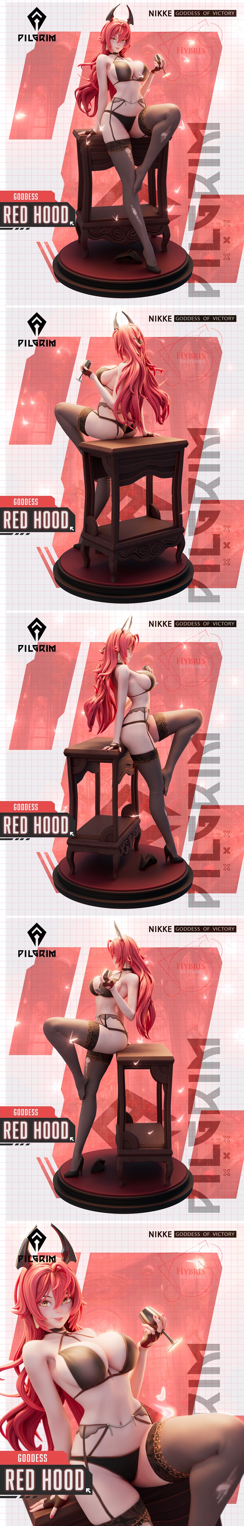 Hybris Studios旗下《NIKKE》红头罩角色3D打印模型|Hybris Studios – NIKKE – Red Hood – 3D Print Model STL