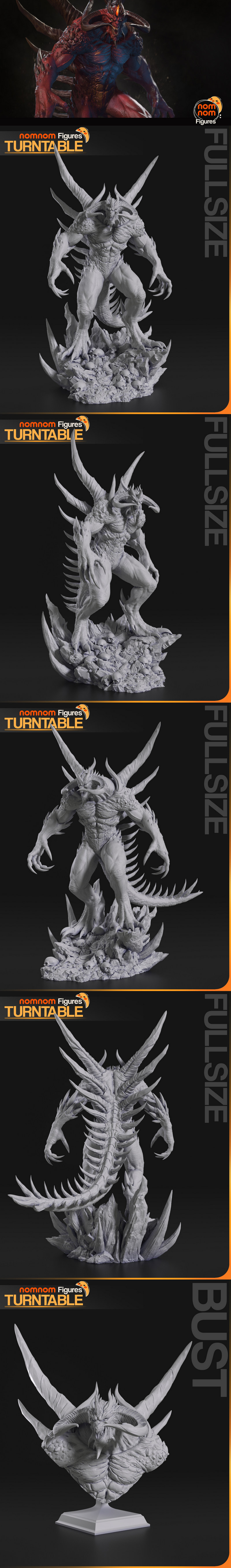 NomNom工作室出品：暗黑之主——恶魔猎手3D打印模型|NomNom Figures – The Dark Lord – Diablo – 3D Print Model