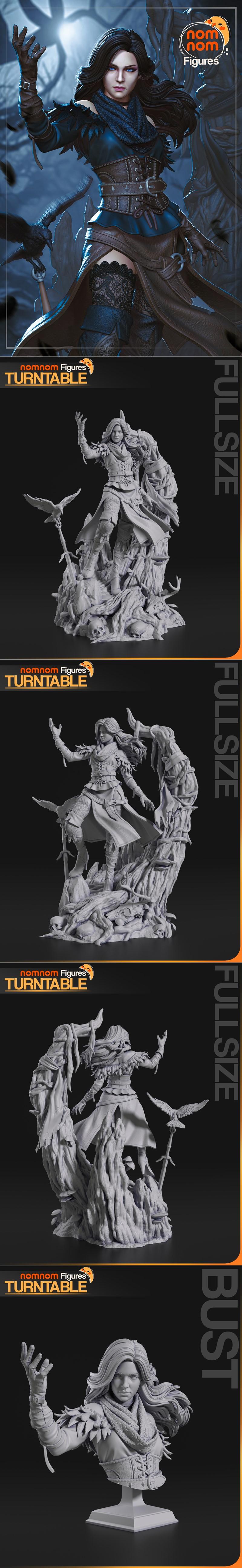 3D打印模型：巫师：伊恩菲尔德女巫|Nomnom Figures – Yennefer – Witcher – 3D Print Model STL