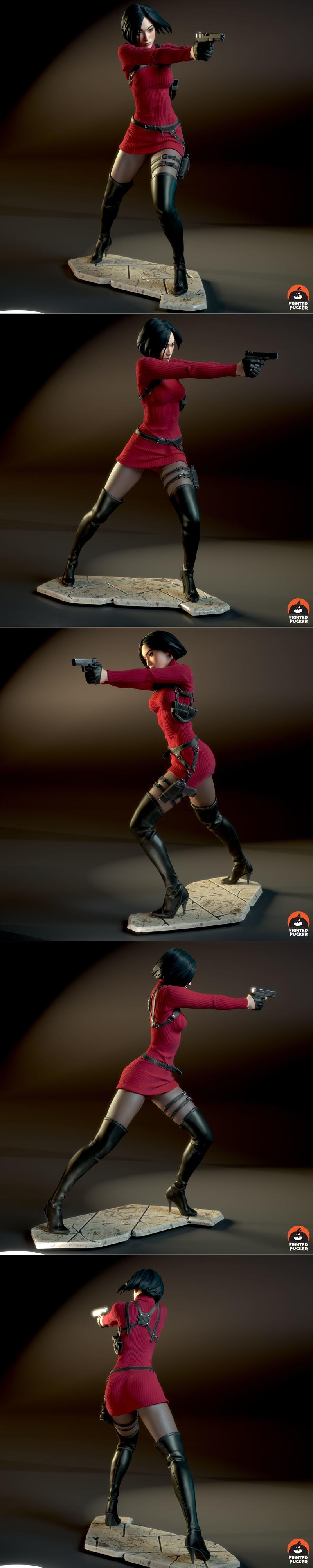 Frinted Pucker - 3D打印模型 - 亚达· Wong|Frinted Pucker – Ada Wong – 3D Print Model STL