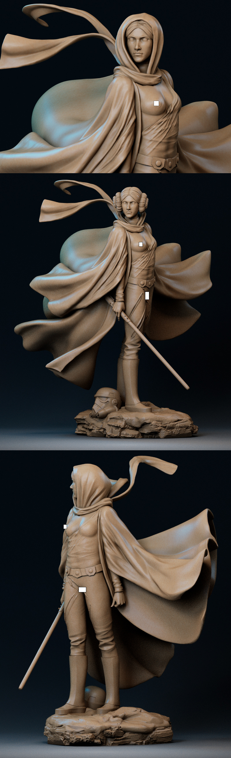 CA 3D工作室打造的莱娅公主3D打印模型|CA 3D Studios – Princess Leia NSFW – Star Wars – 3D Print Model