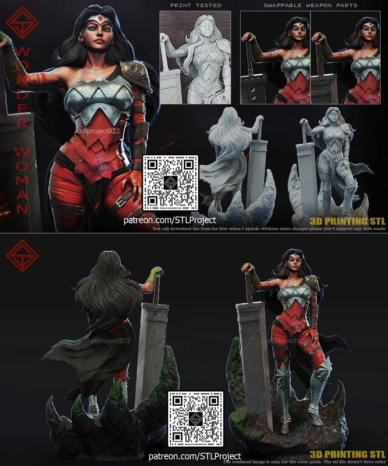 斯塔克项目 - 女超人 - 3D打印模型|STL Project – Wonder Woman – 3D Print Model STL