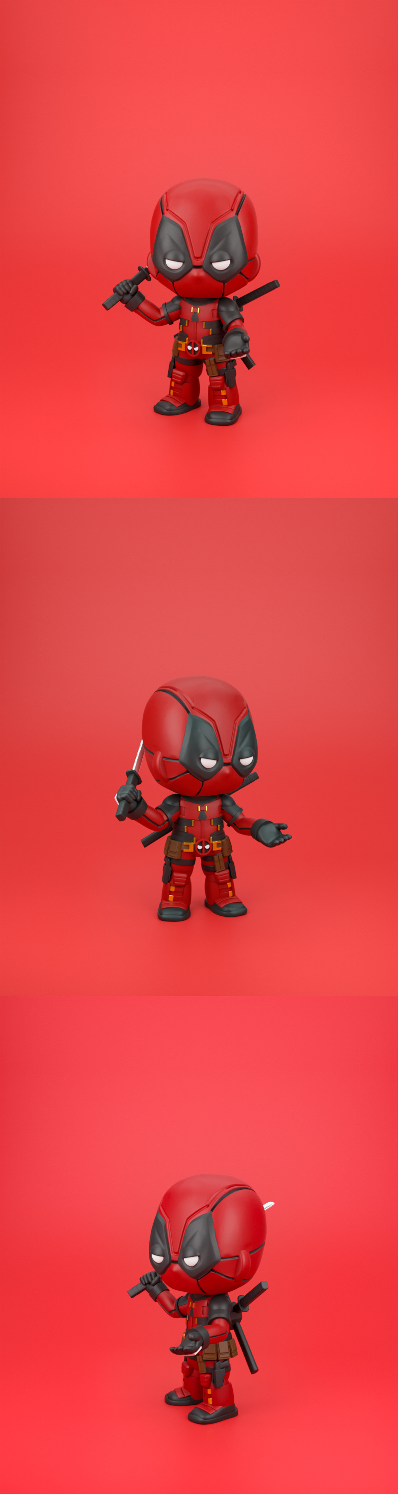 Chibit 081 - 万磁王 - 3D打印模型|Chibit 081 – Deadpool – 3D Print Model
