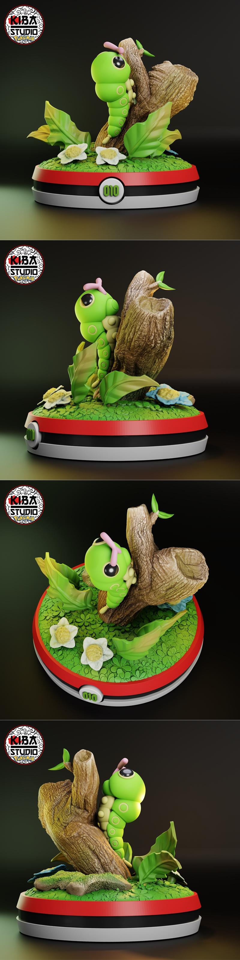 Caterpie - 3D打印模型|Caterpie – 3D Print Model STL