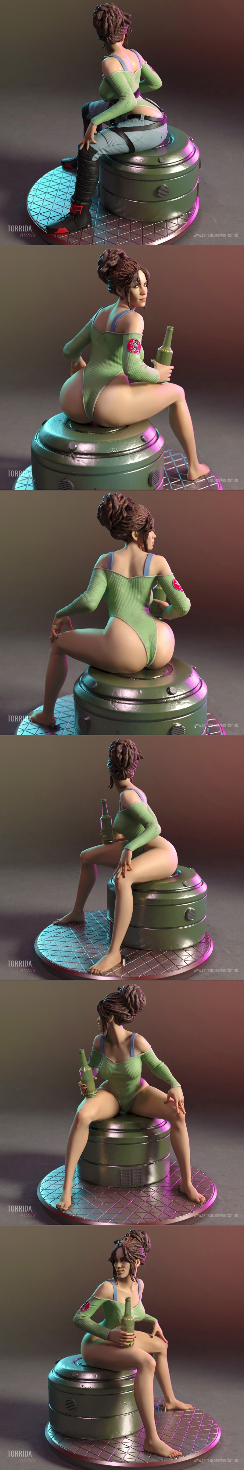 Torrida Minis - 赛博朋克系列 - 万帕尔默 3D打印模型|Torrida Minis – Cyberpunk – Panam Palmer – 3D Print Model STL