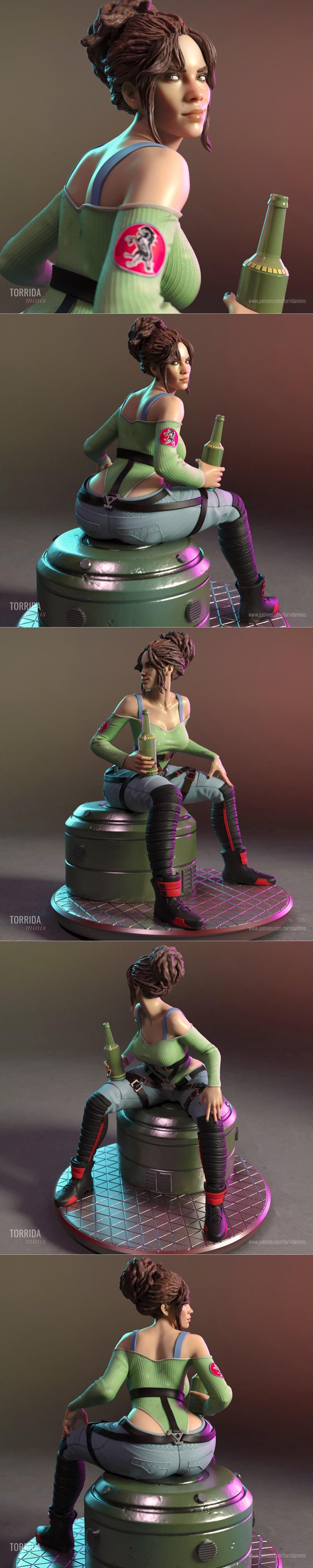 Torrida Minis - 赛博朋克系列 - 万帕尔默 3D打印模型|Torrida Minis – Cyberpunk – Panam Palmer – 3D Print Model STL