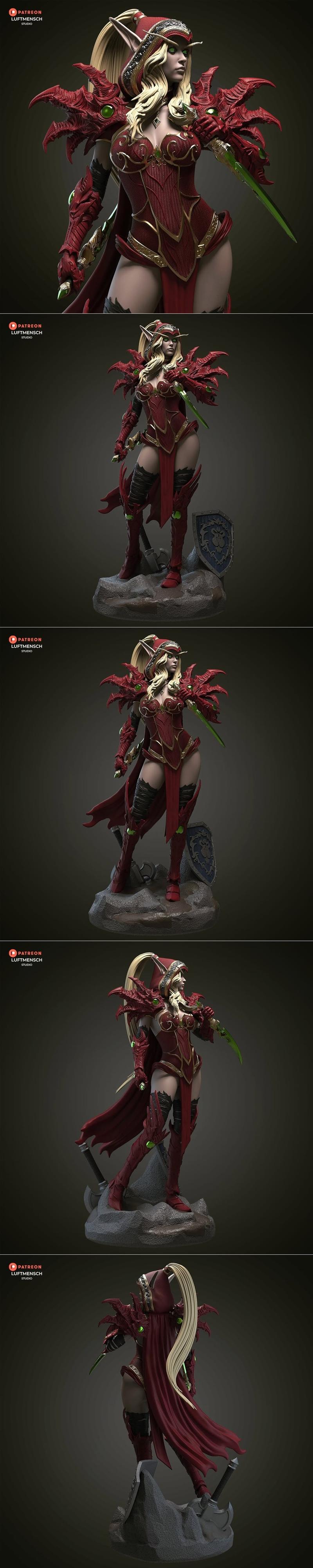 LuftMensch工作室出品：valeera sanguinar 3D打印模型|LuftMensch Studio – Valeera Sanguinar – 3D Print Model STL