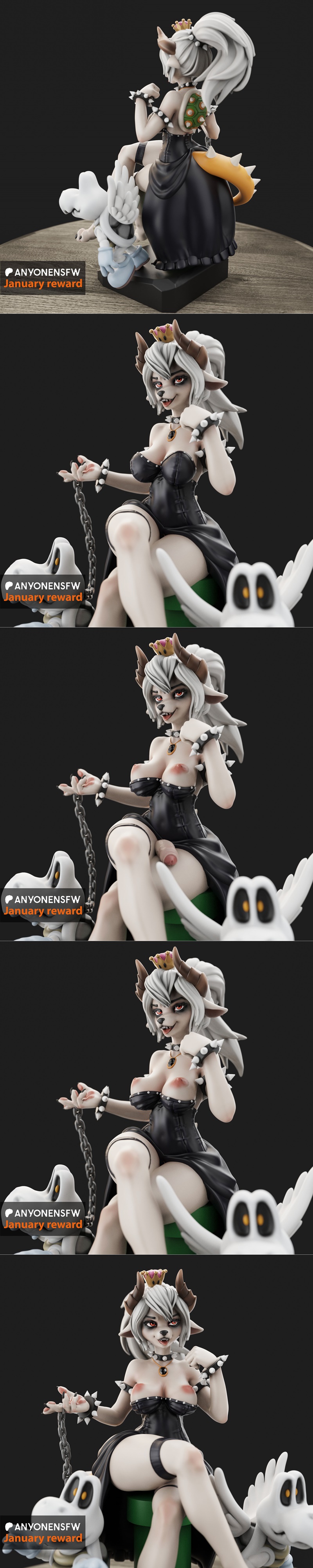 Bowsette 3D打印模型|Anyonensfw – Bowsette – 3D Print Model STL