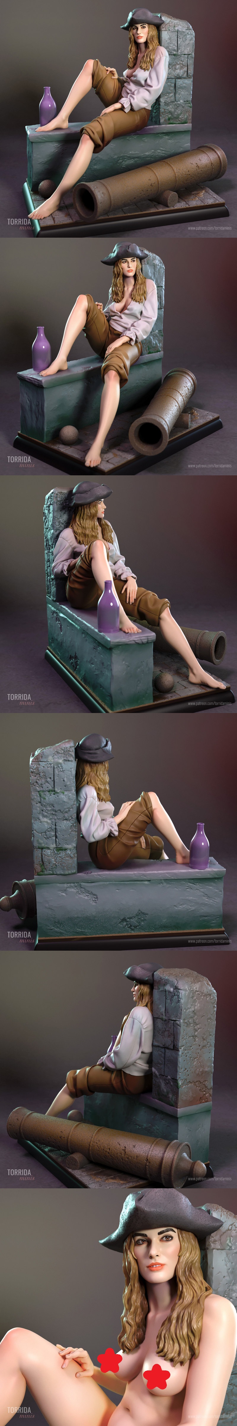加勒比海盗 伊丽莎白·斯万 3D打印模型|Torrida Minis – Pirates of the Caribbean – Elizabeth Swann – 3D Print Model