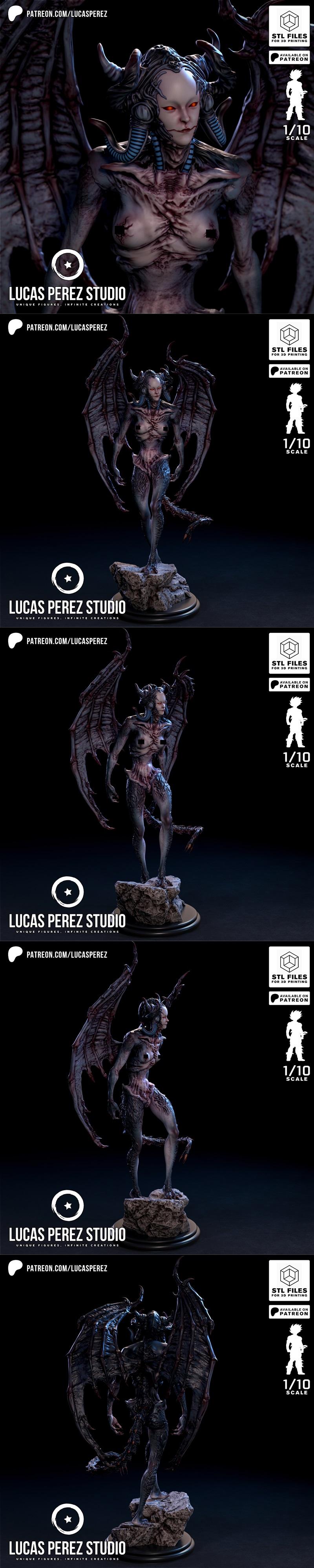 卢卡斯佩雷斯工作室-艾尔维拉-3D打印模型|Lucas Perez Studio – Elvira – 3D Print Model STL