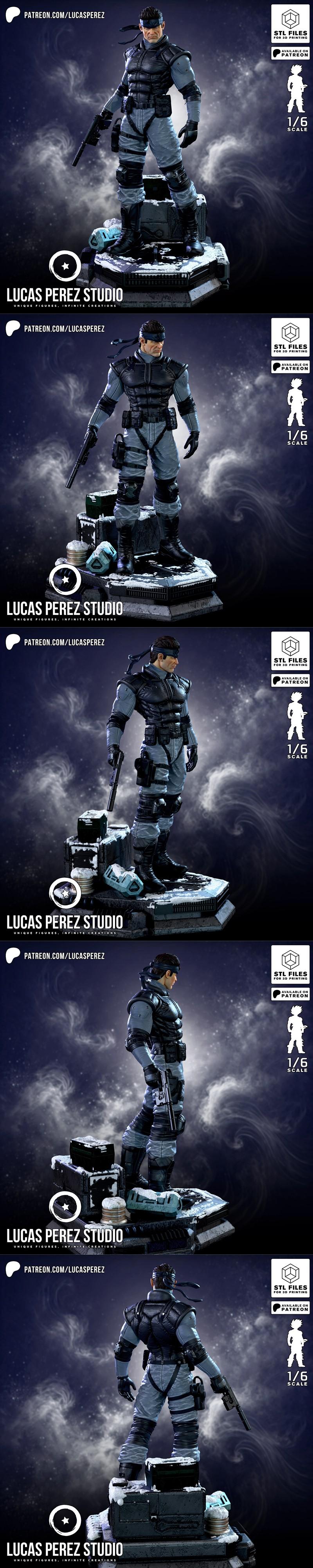 卢卡斯佩雷斯工作室-固蛇-3D打印模型|Lucas Perez Studio – Solid Snake – 3D Print Model STL
