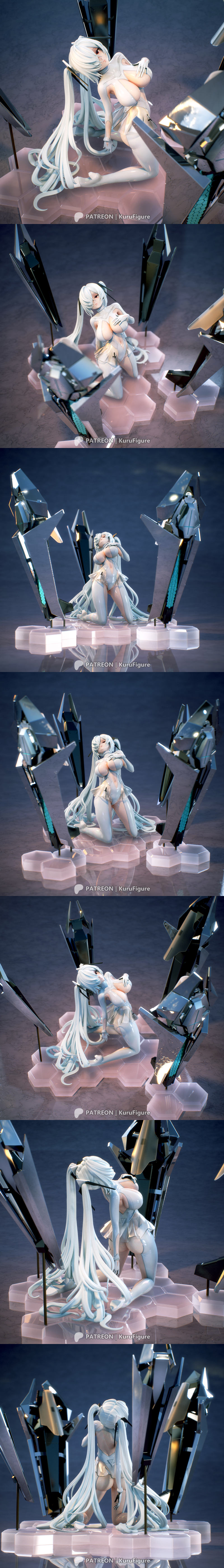 Kuru作品《尼可》中的“爱丽丝”3D打印模型|Kuru Figure – NIKKE – Cinderella – 3D Print Model
