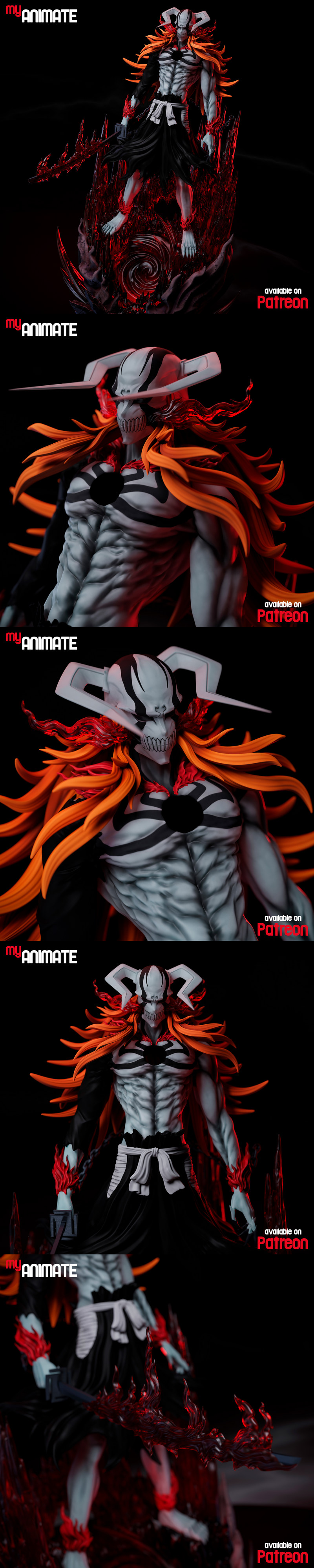 我的动漫——死神——黑崎一护 3D打印模型|MyAnimate – Bleach – Ichigo – 3D Print Model