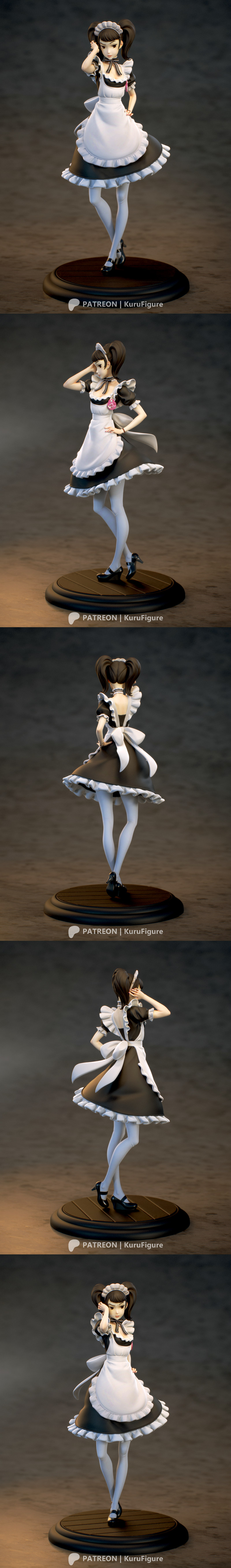 Kuru人物模型：贝基（佐川彩亚）3D打印版|Kuru Figure – Persona – Becky (Sadayo Kawakami) – 3D Print Model