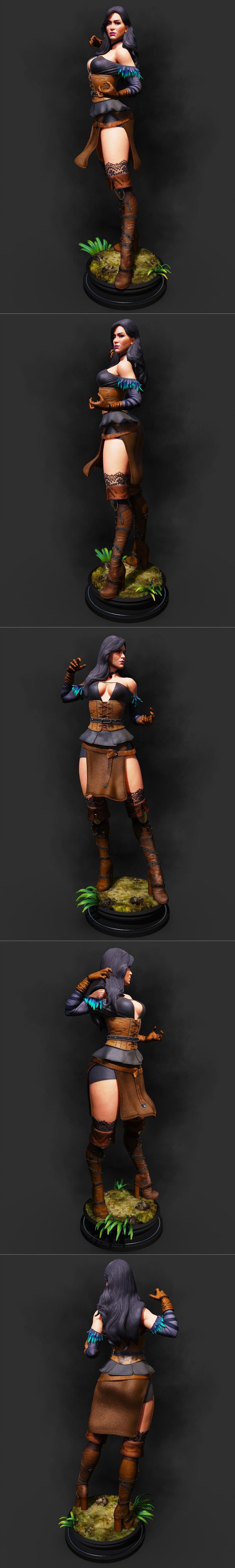 Abe3D - 《巫师》Yennefer 3D打印模型|Abe3D – Yennefer – 3D Print Model STL