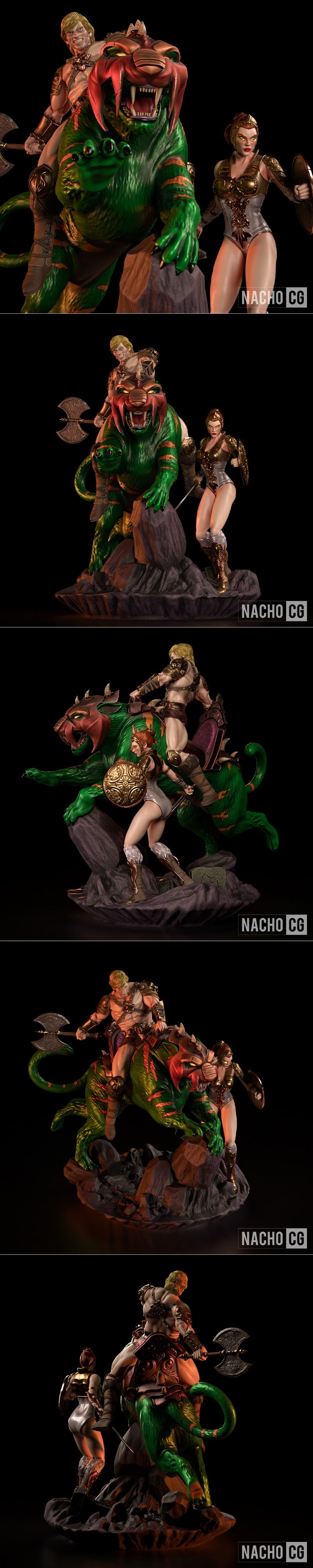 MOTU角色3D打印模型雕塑|Fan Art – The Good Guys MOTU – Diorama – 3D Print Model STL