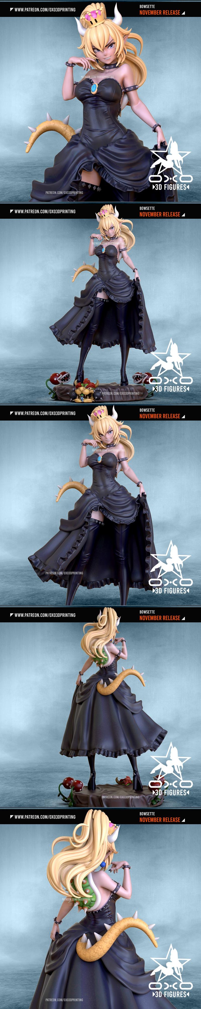 OXO3D Bowsette 3D打印模型|OXO3D Figures – Bowsette – 3D Print Model STL