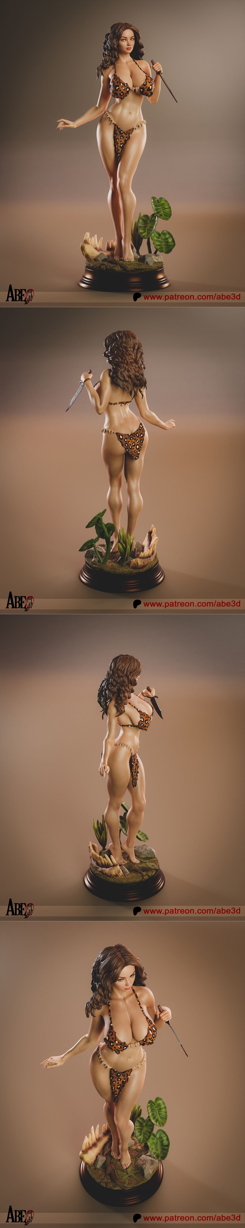 Abe3D 洞穴女人大模型 3D打印版|Abe3D – Cavewoman – 3D Print Model STL