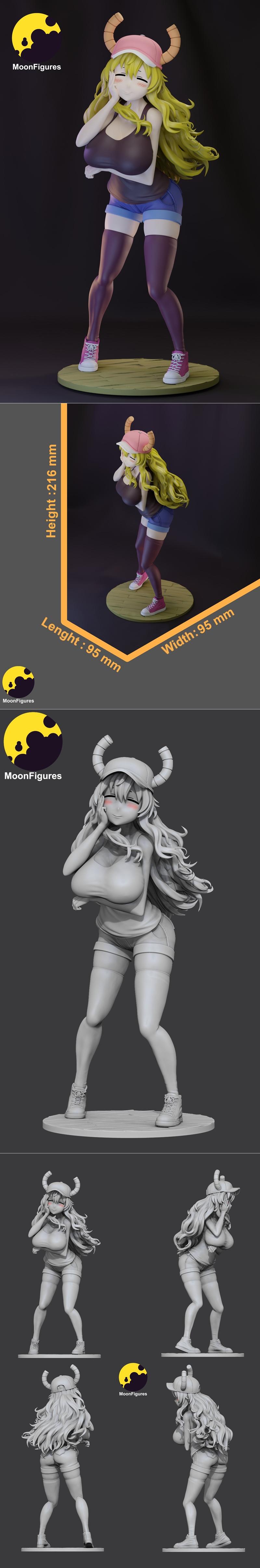 Moon Figures – Kobayashi-san Chi no Maid Dragon – Lucoa – 3D Print Model STL