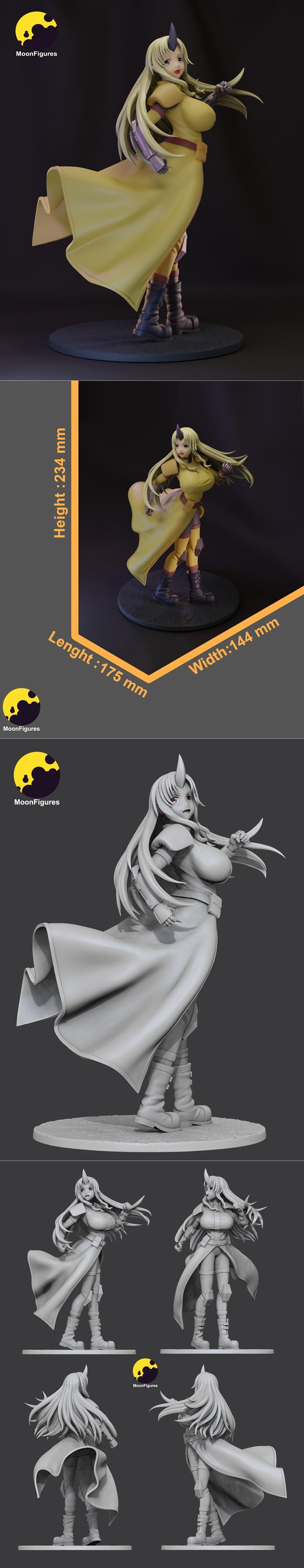 Moon Figures – Monster Musume – Tionishia – 3D Print Model STL