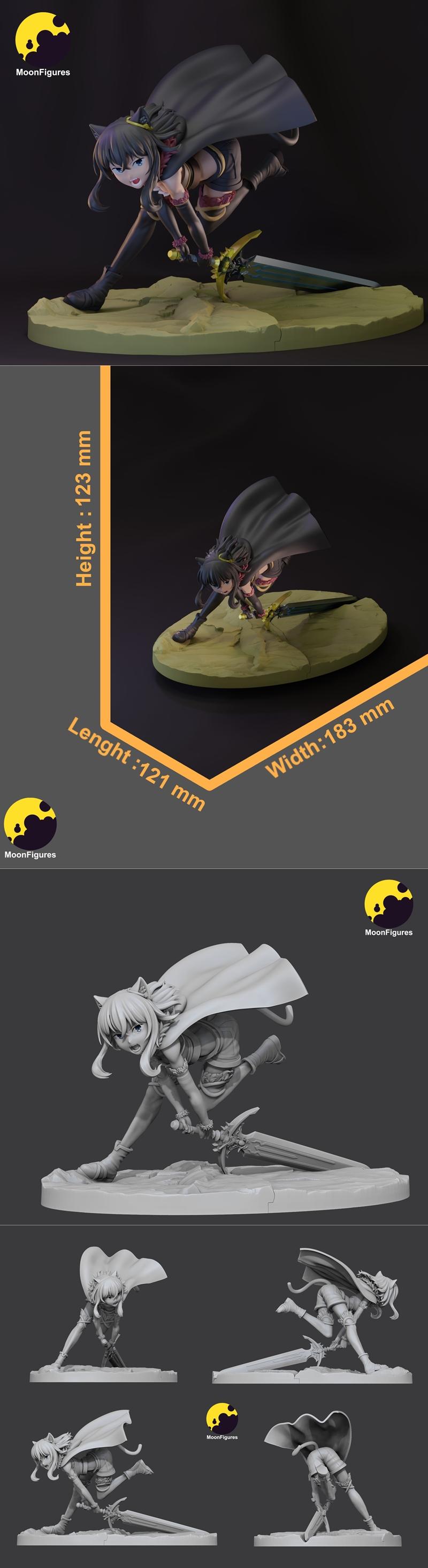 Moon Figures – Reincarnated As A Sword – Fran – 3D Print Model STL