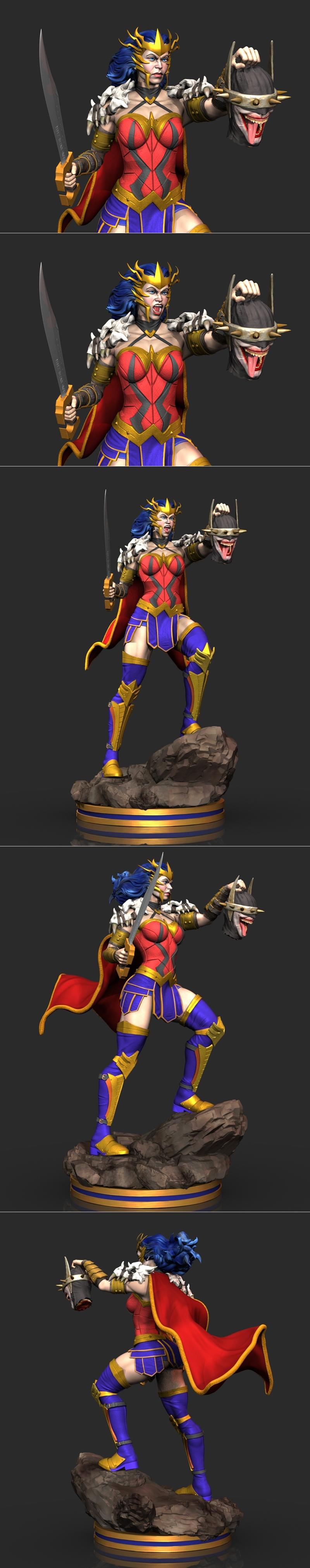 龙之收藏者——神奇女侠 3D打印模型|Dragon Collector – Wonder Woman – Death Metal – 3D Print Model STL