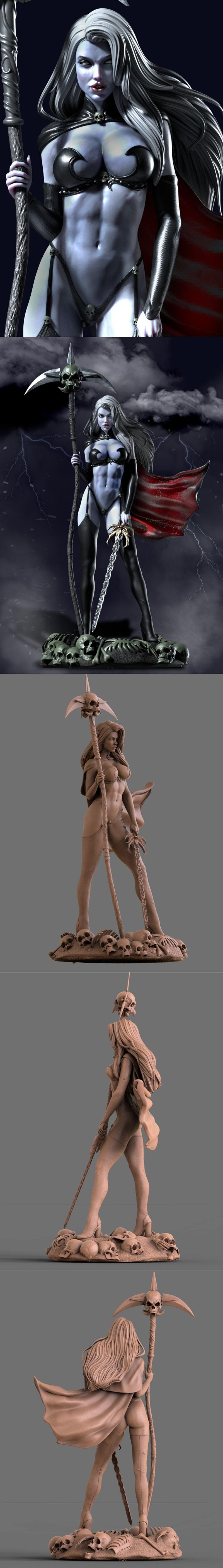 Ca 3d Studios – Lady Death – 3D Print Model STL