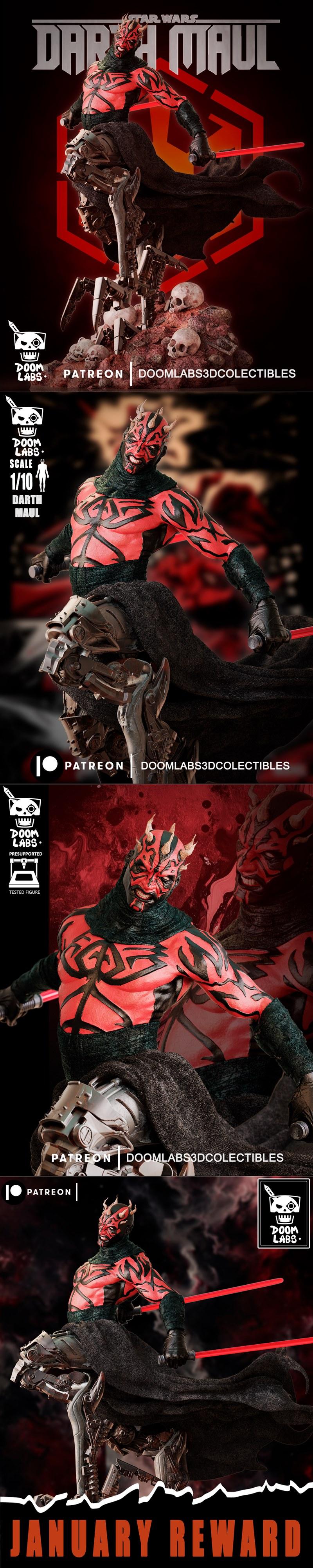DOOM实验室 - 星战 - 大帝马鲁 - 3D打印模型|Doom Labs – Star Wars – Darth Maul – 3D Print Model STL